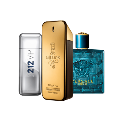 Combo de 3 perfumes - One Milion, 212 Vip, Eros