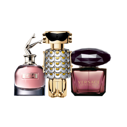 Combo de 3 perfumes -  Crystal Noir, Fame, Scandal