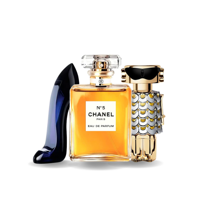 Combo de 3 Perfumes:  GOOD GIRL, Chanel Nº5, FAME